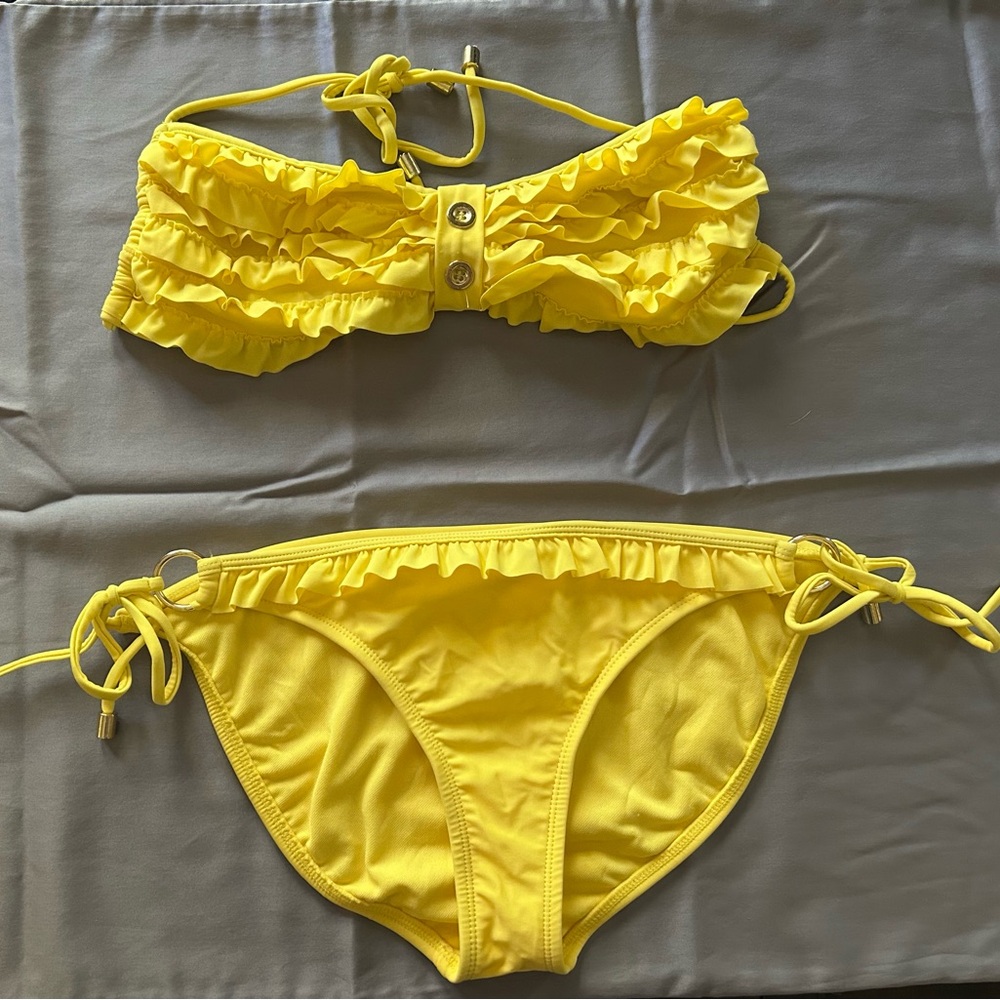 Xhilaration Sunny Yellow Ruffle Bikini